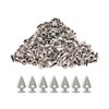 zhuohai 100 Pairs Cone Spikes Screwback Studs, Cone Silver Studs