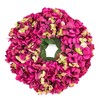 Artificial Wreath of Hydrangeas on rattan, pink, Ø 14" /