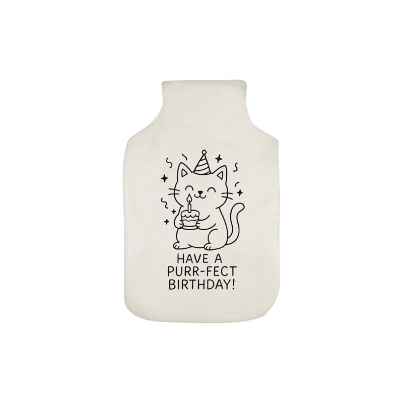 'Birthday Cat' Hot Water Bottle Cover (HW00041785)