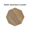 Marbco Sandstone Water Absorbent Hand Crafted Octagon Coasters for Drinks-