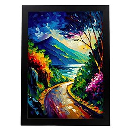 Nacnic Hana Maui Oil Painting Style Poster. Illustrations of monuments and cities in Full Colour Photographic Style. Interior Design and Decoration. Size A3.