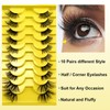 Half Lashes Corner False Eyelashes Faux Fluffy Lashes Natural Daily