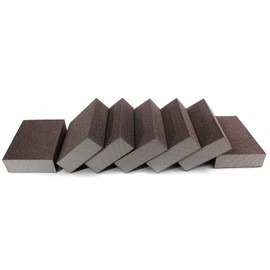 Jersvimc 120 Grit Fine Sanding Block - 12Pcs, Wet Dry Sanding Sponge Foam Sandpaper Block Washable & Reusable Sandpaper Sponge for Drywall Wood Plastic Metal Furniture