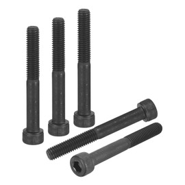 DTGN M8-1.25x60 Socket Head Cap Screws Bolts - 10Pack - Good for Road Bicycle, Mountain Bike, Auto, Motorcycle - Carbon Steel Hex Head Metric Screws, Black