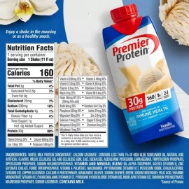 Malteada Con Proteína Premier Protein 18 Envases De 325 Ml Sabor Vainilla                                                                             