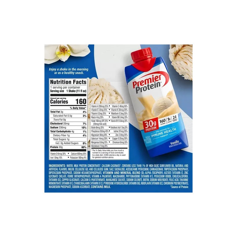Malteada Con Proteína Premier Protein 18 Envases De 325 Ml