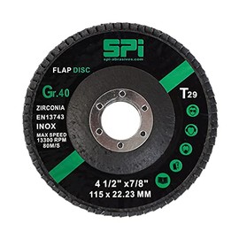 SPI Flap Discs 115mm 40 Grit, Abrasive Sanding Discs Flap Wheel For Angle Grinder, 10-Pack