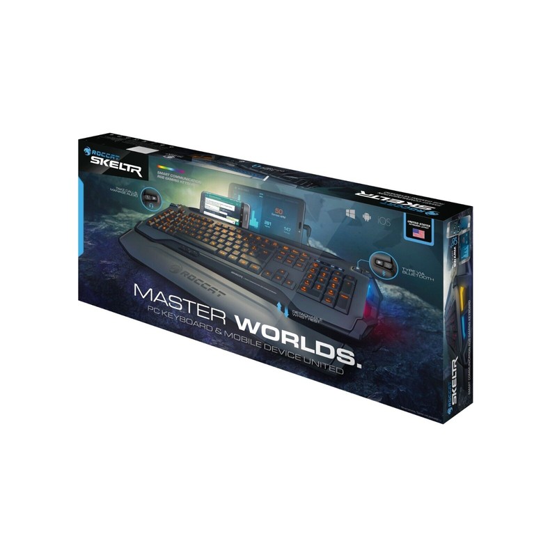 ROCCAT SKELTR - RGB Gaming Keyboard, GREY, NEW (Part# ROC-12-231-GY)