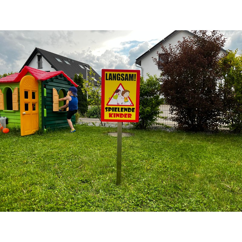 3 Stück Langsam ! spielende KINDER Schild 20 x 30