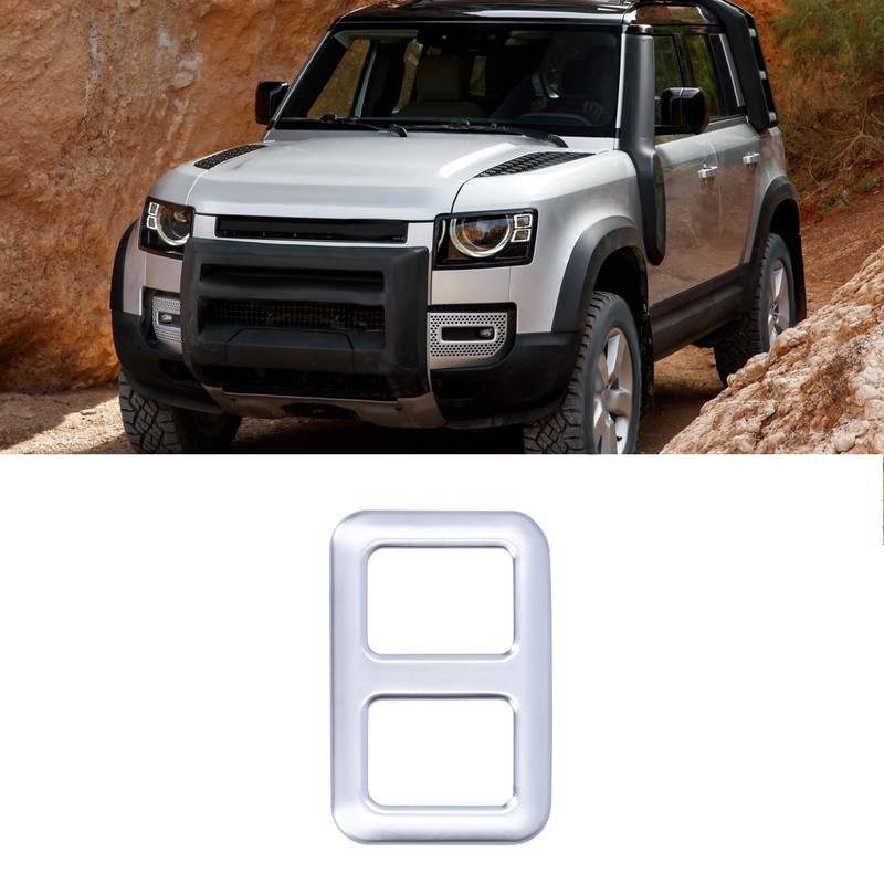 Rear Trunk Trailer Button Frame ABS Silver Trim Fit for