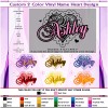Oracal Heart Vinyl Wall Sticker Custom Name Colors Art Design