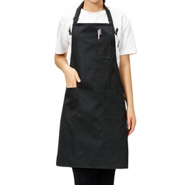 [Kagetsu Design] Neck Apron, Adjustable String Length, Men's, Unisex, Large Size (Black), Black