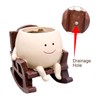 LAUGOKOBE Smile Face Rocking Chair Planter Pot for Indoor Outdoor