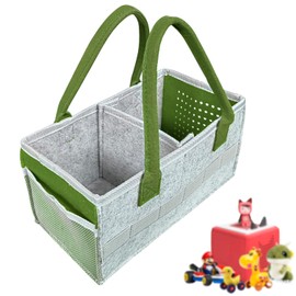 Carry Case Box Carry Case Box Storage Carrier with Handle & Side Net Pocket Carrying Bag for Starter Set Accessories Figures (Green)