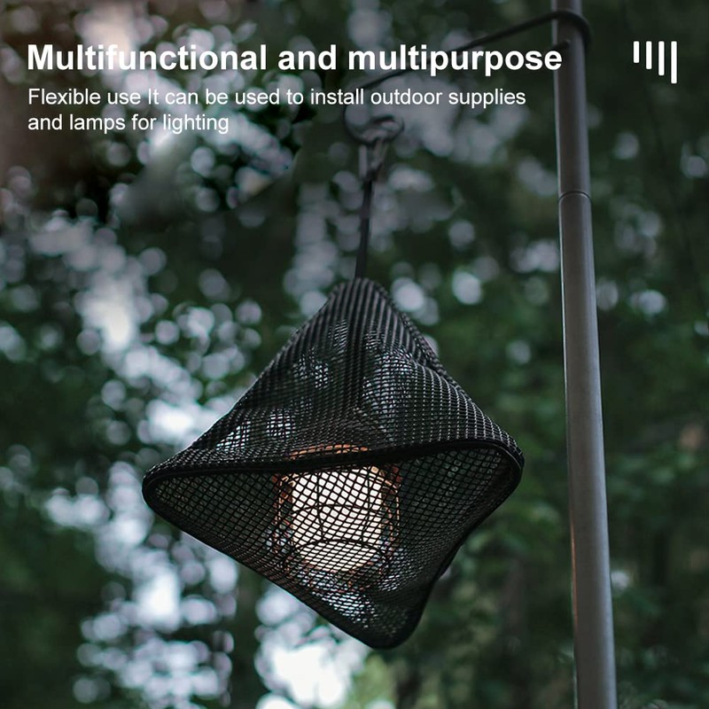 Camping Dry Net, Durable Triangle Hanging Bag with Hook, Camping