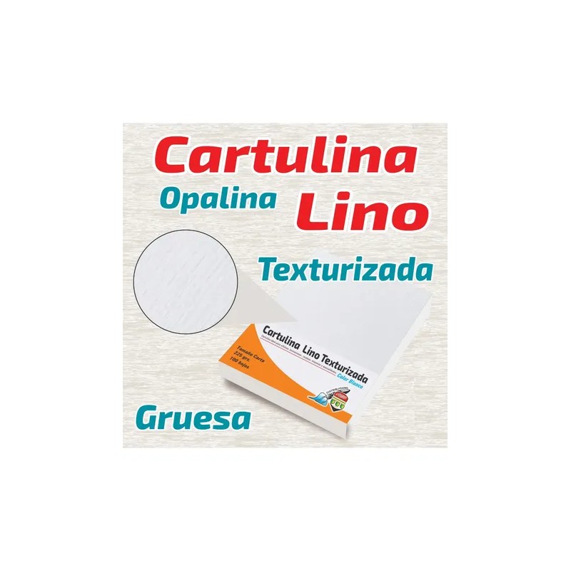 Cartulina Lino Texturizada Blanca 225gr Tela Importada Carta