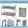 2 Tier Spice Rack, Standing, Metal Spice Rack, Kitchen Shelf,