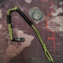 BSGB 2pcs Ranger Pace Count Beads Army Ranger Pace Beads Cord Counter Beads Distance Counter Trail Counter Hiking Beads for Compass Land Navigation Orienteering Kit Camping Hiking Outdoor (15 inches)