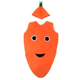 Amagogo Girls' Fleece Fruit Vegetable Costume Kits, Cosplay Costumes, Fruit Costume, Funny Dress Up Food School Party Props for Theme Parties, Festivals, Carrot for Children