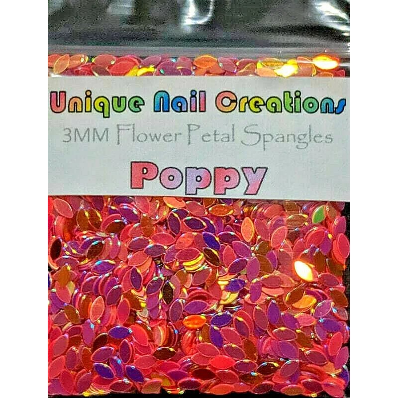 Unique Nail Creations FLOWER PETAL Spangle~YOU CHOOSE~Nail•Ac - POPPY