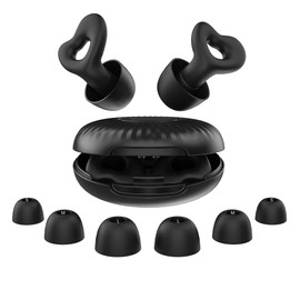 45dB Ear Plugs for Sleeping Noise Cancelling, Secure, All-Night Fit,Reusable Noise Reduction Ear Plugs with 8 Ear Tips