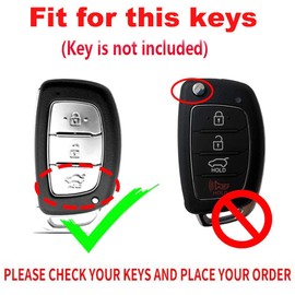TECART Key Fob Cover Fit for Hyundai Tucson Sonata Fe Creta Mistra Elantra Ioniq Venue IX35 I10 I20 I30 I40 Solaris Kona Accent 2022 Car Accessories Alloy Keychain Blue