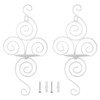 2 Sets Wall Candle Holder Foldable European Style Swirl Wrought