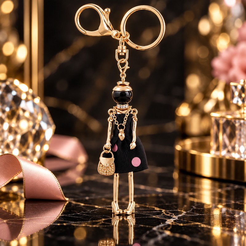 Handmade Tassel Fashionista Doll Keychain for Bags & Keys –