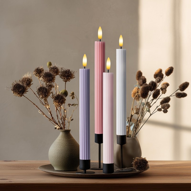 West Ivory Dusty Mauve Coordinated Pinkish Lilac 4 Pack, 10"