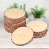12 PCS 6.3-7.1 Inch Natural Wood Slices, Unfinished Pine Wood