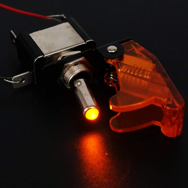 Twidec/3Pcs Rocker Lighted Toggle Switch 12V 20A Heavy Duty Racing