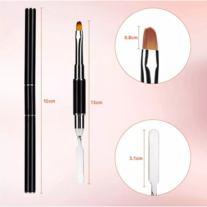 Mouyic Tip Dual Molde Poly Gel 2 Cajas+ 1 Pincel+
