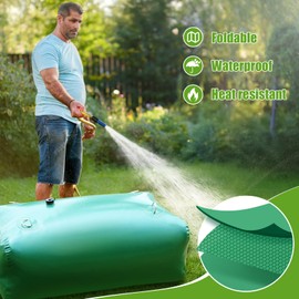 400 L/105.7 Gallon Water Storage Bladder, Foldable Portable Water Bladder Tank, Large Capacity Water Bag Container for Camping, Truck, RV, Emergency, Outdoor