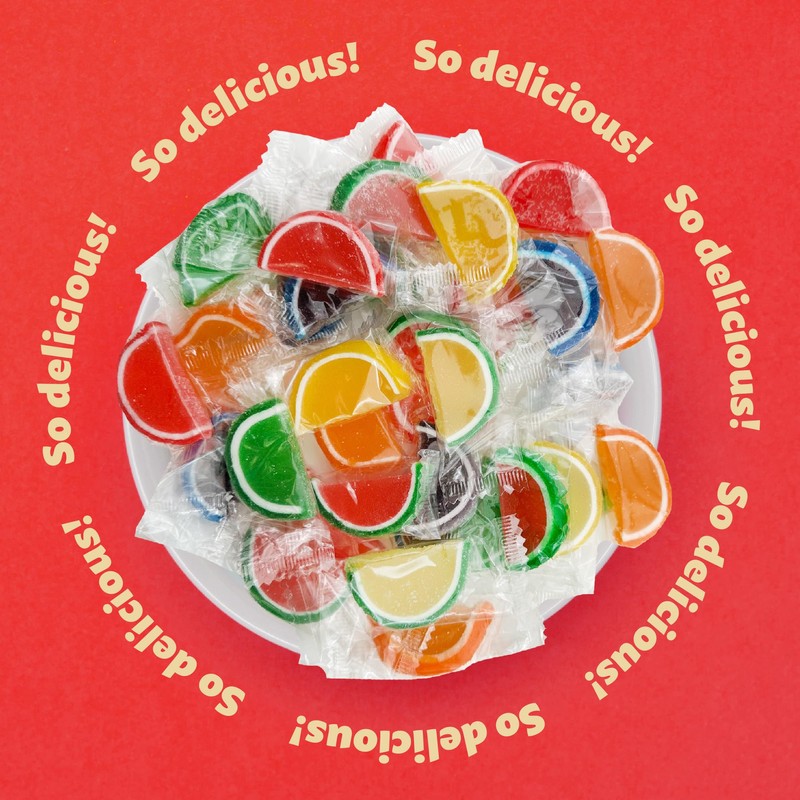 Fruit Slices Jelly Candy | 1.5 Pound Pack | Assorted