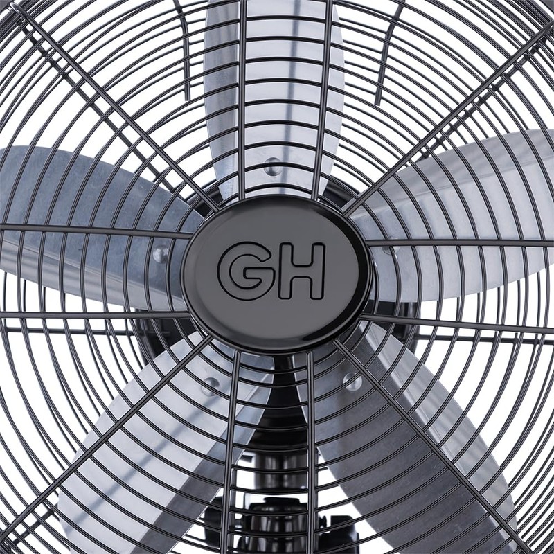Good Housekeeping 92612 All-Metal 12" Retro Desk Office Table Fan