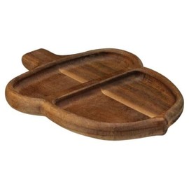 Fyne-Finds Brown Wooden Acorn Table Kitchen Nuts Nibbles Serving Portion Plate Platter Guests