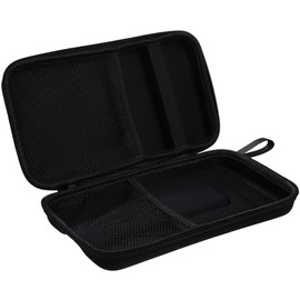 Totority Portable Wireless Microphone Storage Bag with Eva Hard Shell, Dual Mic Slots, Travel Handle, and Double Zipper for Wireless Mic, Receiver, and Accessories (Case Only)