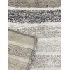 Quilted Stripe Bath Rug Set of 2- Light Grey, Non