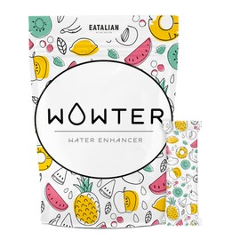 WOWTER by AMZ BETTER, Flavoured Water Powder, 2 per Flavour (12 Fruit Mix Flavours) for Flavour Water, Beverage Powder without Sugar and Calories, GMO Free, Gluten Free, Made in Italy, 96 g