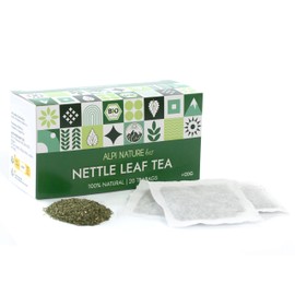 Organic Nettle Tea by Alpi Nature, 120 Nettle Tea Bags, 120g 4.2 oz, Pack of 6 x 20 Tea Bags of 1g each, Dried Nettle Leaves for Preparing Herbal Tea and Nettle Leaf Tea