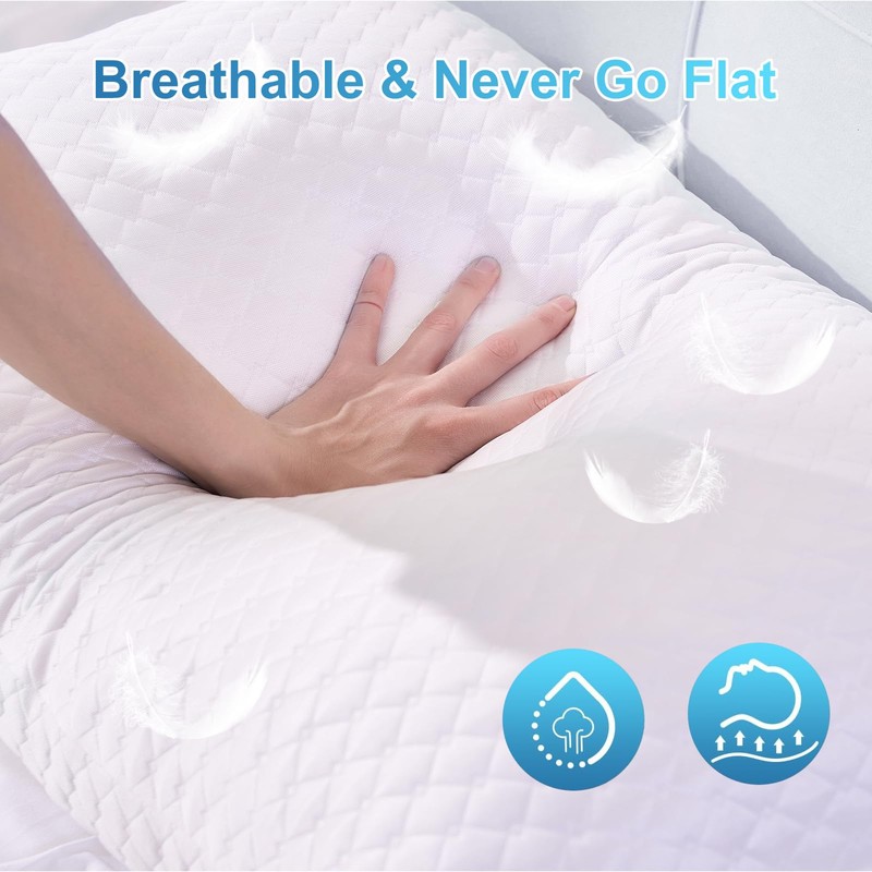 NTCOCO Cooling Bed Pillows Queen Size Pack of 2 for