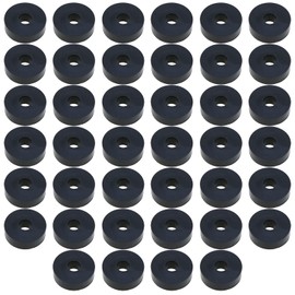 LUORNG 40PCS Thick Black Rubber Washer Outside Diameter 3/4 Inch Inside Diameter 1/4 Inch Thickness 1/4 Inch Grommet Rubber Gaskets Bushings Flat Vibration Damping Pad Equipment Buffer Pad