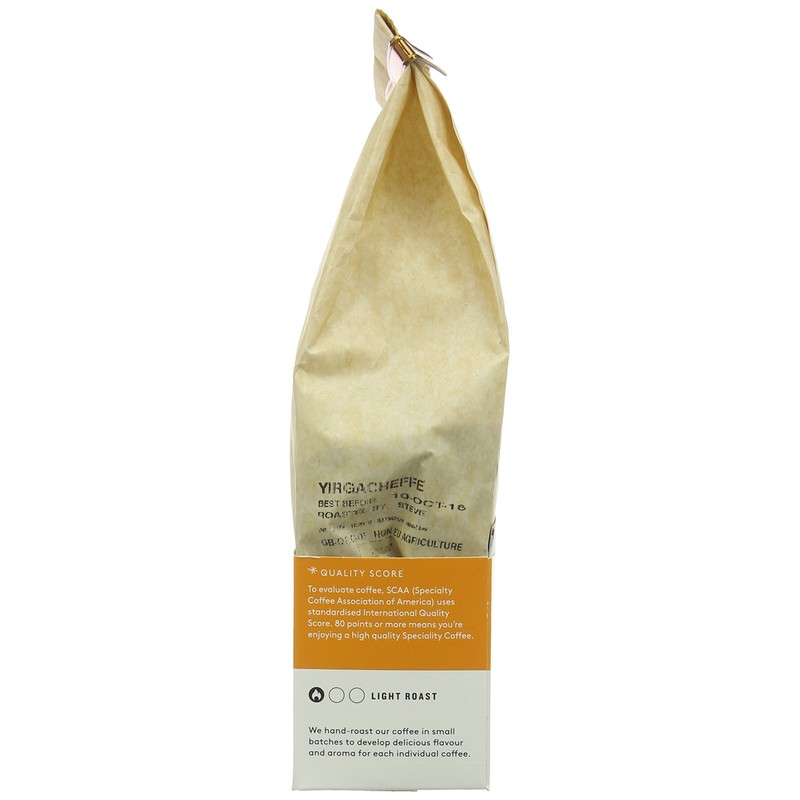 Union Organic Hand Roasted Yirgacheffe Ethiopia Ground Coffee, 200g