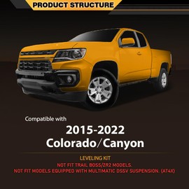 CNNELL Leveling Kit 2" Compatible with Chevy Colorado GMC Canyon 2015 2016 2017 2018 2019 2020 2021 2022