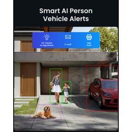 ZOSI 4K Add-on PoE Security Camera Outdoor Indoor, Aurora Lux True Color Surveillance Bullet Camera, AI Human and Vehicle Dectection, True Color Night Vision, Only Work 4K PoE CCTV Camera System