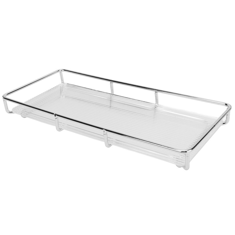 Bathroom Countertop Tray Stainless Steel Acrylic Modern Minimalist Design Space