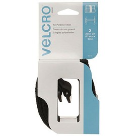 VELCRO Brand All-Purpose Straps | Strong & Reusable | Perfect for Fastening Wires & Organizing Cords | Black, 36in x 2in | 2 Count