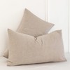 MooMee Bedding Pillowcases Pack of 2 100% Washed Cotton Linen
