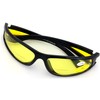 BiFocal Black Sunglasses With Yellow Night Driving Lens - 100%