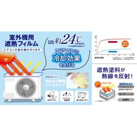 Ernest A-77281 Outdoor Unit Cover (Outdoor Unit, Sunshade), Heat Shield Paint Reflects Heat Rays Width 7.9 x Depth 12.6 inches (20 x 32 cm) (Set of 4), Seal, Rain and Heat Resistant, Air Conditioner, Energy Saving, Sun Protection, Heat Shield (Protects O